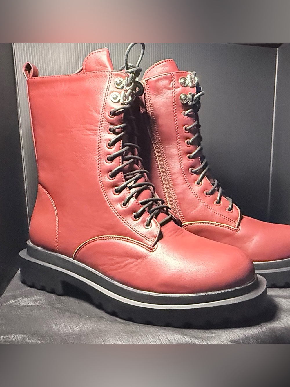 New Unilody Lace-Up Platform Combat Boots - Women